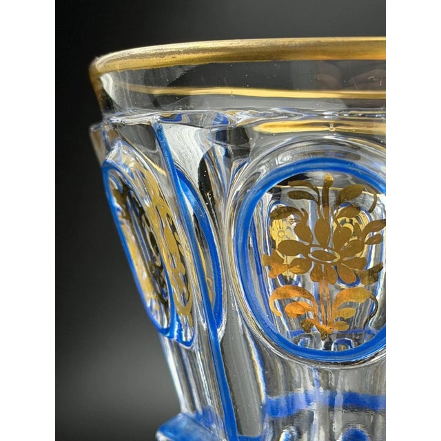 Gilt and Blue Enamel Art Glass Goblet, Late 19th Century For Sale - Image 5 of 11
