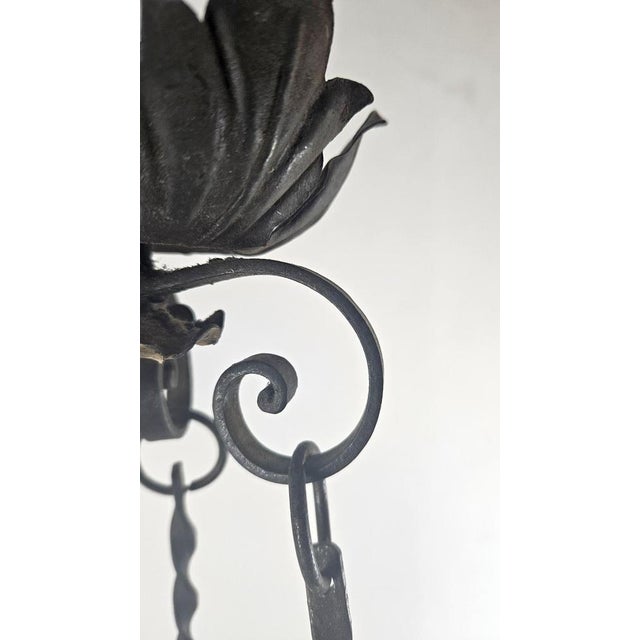 Metal Vintage Tole Honeycomb Pendant Light, 1950s For Sale - Image 7 of 12