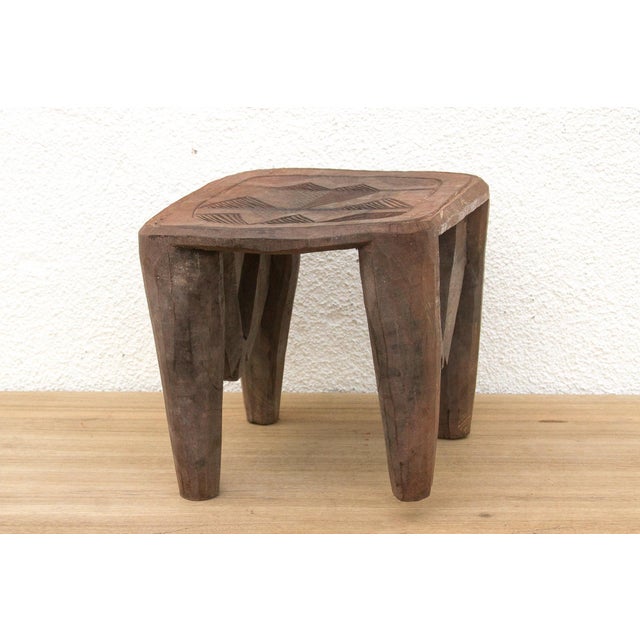 Brown Carved African Storyteller's Nupe Stool For Sale - Image 8 of 9