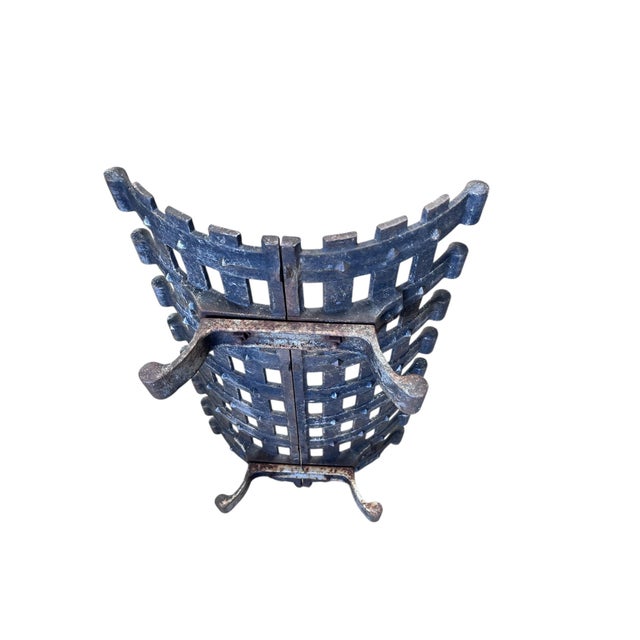 Vintage Iron Fire Grate, Heavy Duty For Sale - Image 11 of 12
