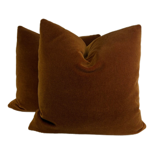 Brunschwig & Fils "Bachelor Mohair" in Autumn 22" Pillows-a Pair