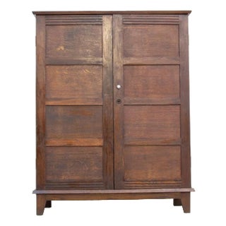 Small Wardrobe by René Gabriel, Reconstruction Period, 1945, 1890s, Oak For Sale