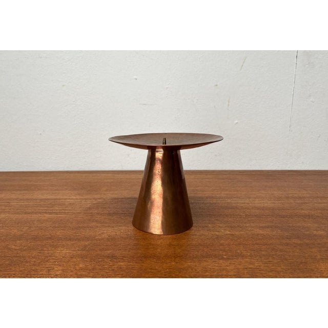 Mid-Century Modern Mid-Century German Handmade Copper Candleholder from AWD, 1960s For Sale - Image 3 of 18