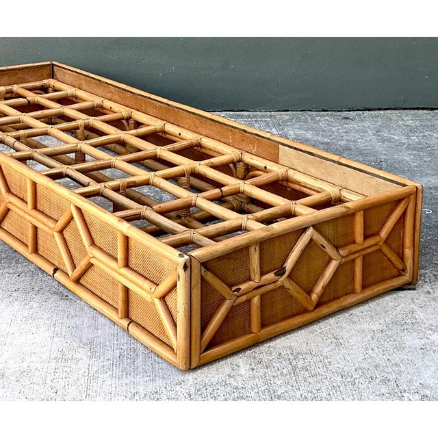 Vintage Rattan Chaise Platform For Sale - Image 12 of 12