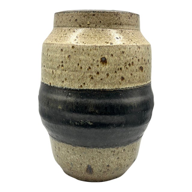 Sheldon Kaganoff Large California Studio Pottery Vase, Signed, 1968 For Sale