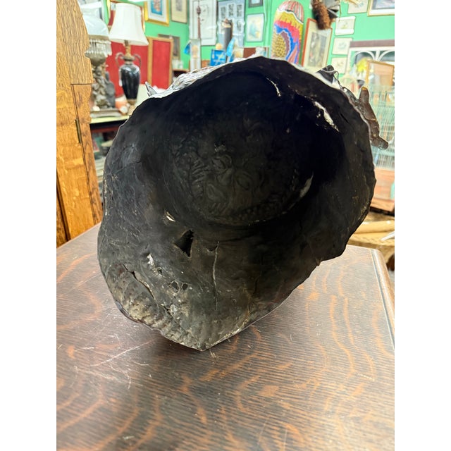 Antique Mexican Guerrro Folk Art Mask Helmet Style For Sale In San Francisco - Image 6 of 6