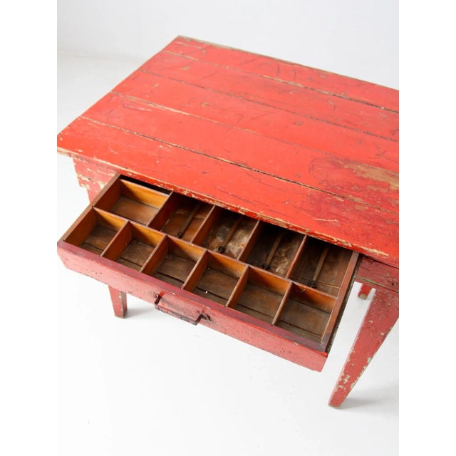 Antique Desk With Cash Drawer For Sale - Image 4 of 13