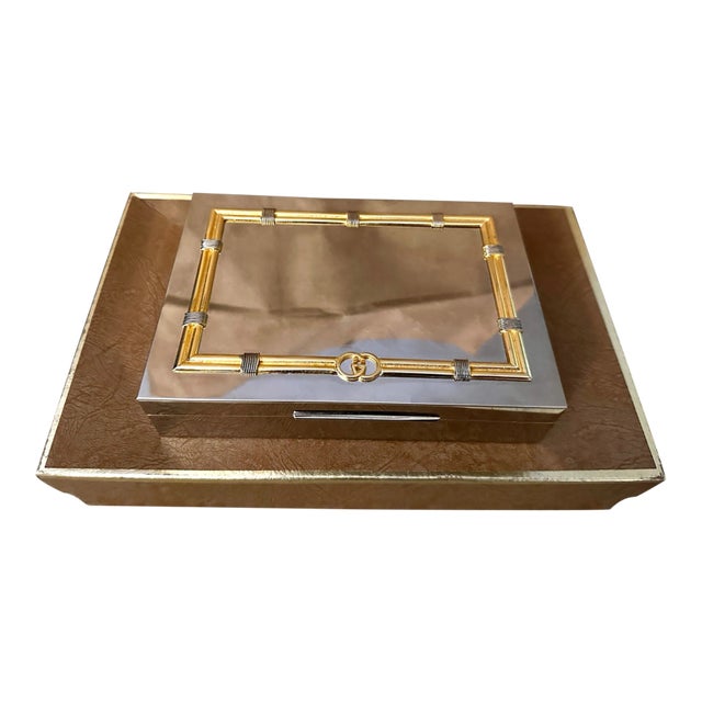 GUCCI アンティーク シルバー ジュエリーボックス GUCCI | VINTAGE STERLING SILVER BOX WITH CHAIN MOTIF
