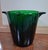 20th Century Anemones Champagne Bucket in Green Glass by Perrier-Jouët, 1970s For Sale - Image 4 of 7