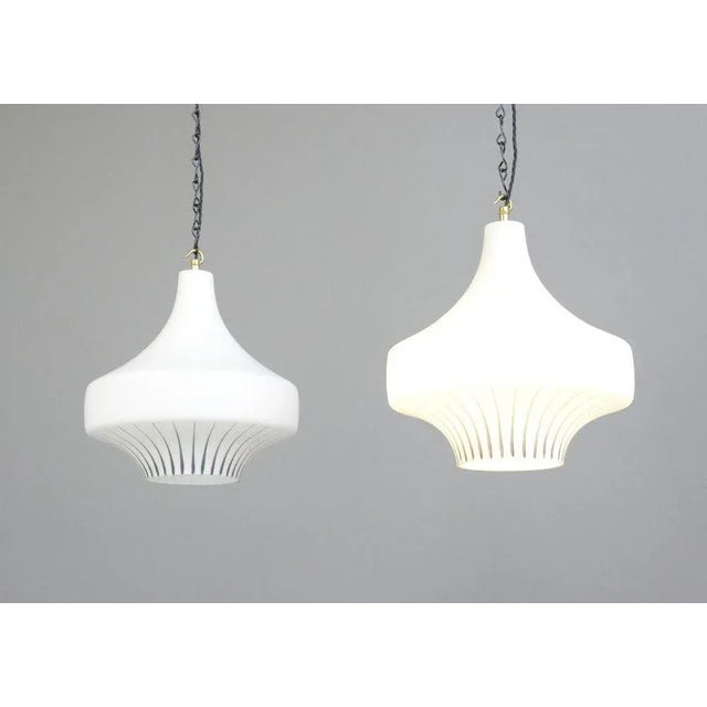Mid-Century Opaline Pendant Light, 1950s For Sale - Image 10 of 10
