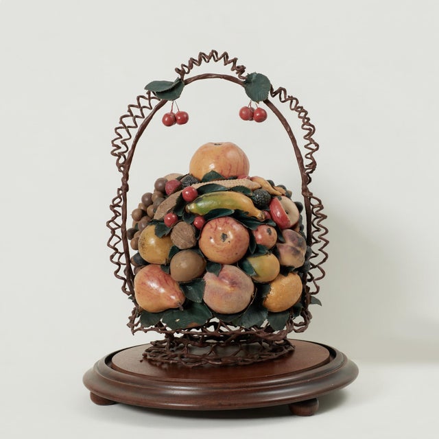 Antique Wax Fruit Collage Under Glass For Sale - Image 12 of 15