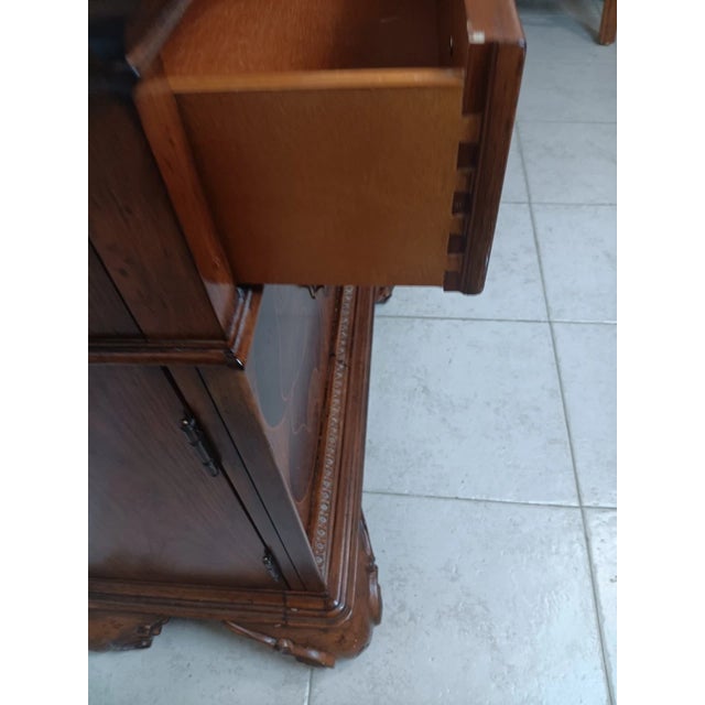 Vintage Style Dark Tone Wood Nightstand 3 Drawer Set of 2 For Sale In Naples, FL - Image 6 of 8
