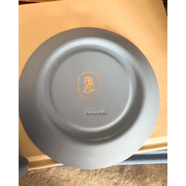 Late 20th Century Late 20th Century Wedgwood Jasperware Shell Motif Cup & Saucer — Collectors Society Edition For Sale - Image 5 of 6