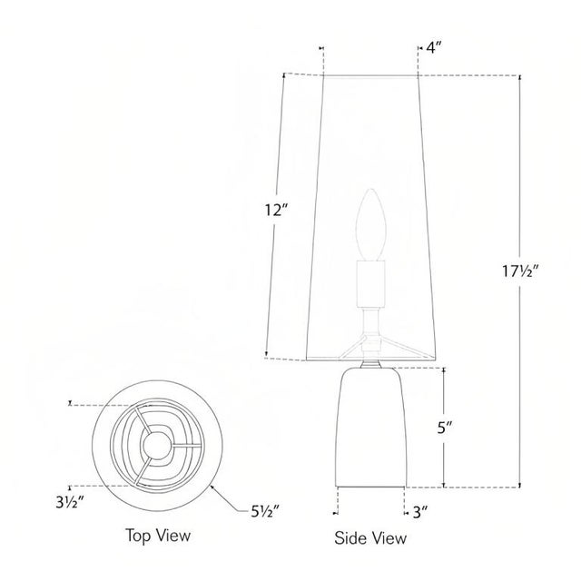 2020s Thomas O'Brien for Visual Comfort Signature Jinny Medium Table Lamp in Alabaster with Linen Shade For Sale - Image 5 of 5