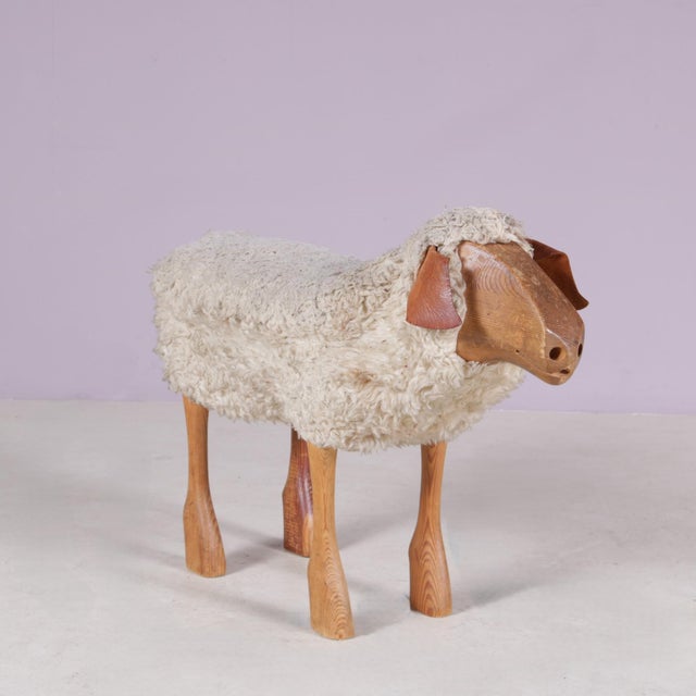 Sheep Sculpture Stool by Peter Krafft Germany, 1960s For Sale - Image 5 of 9