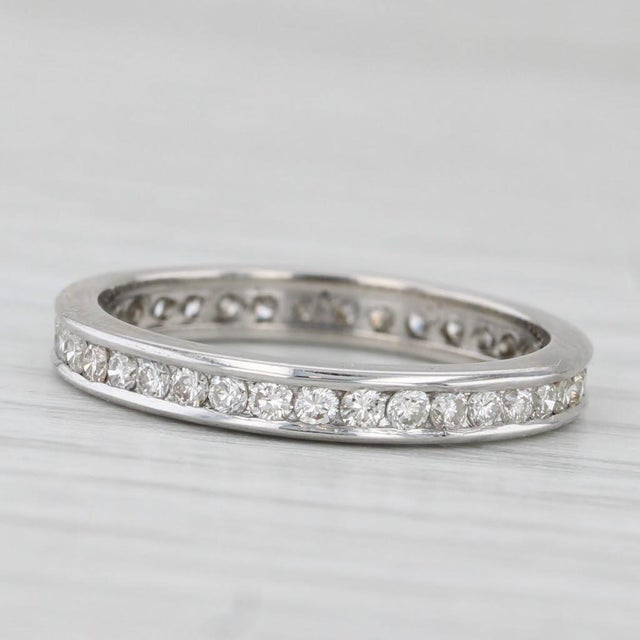 Contemporary 0.35ctw Diamond Eternity Wedding Band Stackable Anniversary Ring Size 4.25 For Sale - Image 3 of 8