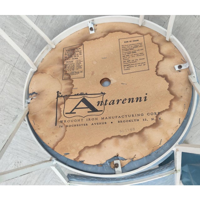 Mid-Century Modern Antarenni Iron Chairs - Set of 4 For Sale In New York - Image 6 of 8