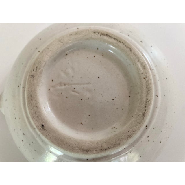 Vintage Hand Crafted Spouted Glazed Ceramic Bowl For Sale In New York - Image 6 of 8