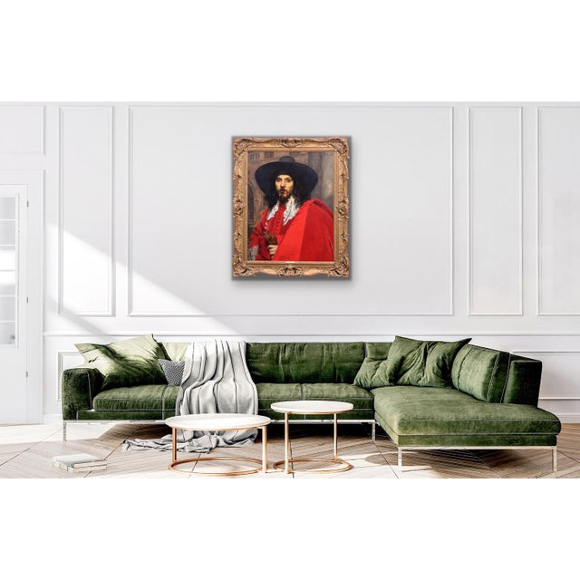 Ferdinand Victor Leon Roybet, Le Mousquetaire, 1880, Oil on Panel For Sale - Image 15 of 18