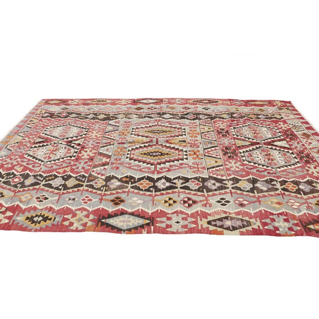 Vintage Turkish Eshme Kilim Rug For Sale - Image 4 of 7