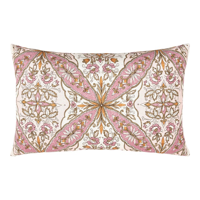 Scalamandre 22" x 14" Provence Pillow in Petal Pink For Sale