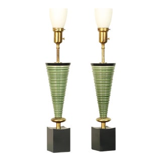 Vintage Modern Rembrandt Ceramic Lamps - a Pair For Sale