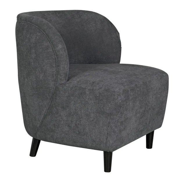 Mid-Century Modern NOIR Laffont Chair with Grey Fabric For Sale - Image 3 of 7