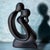Abstract Portugal Ceramic Abstract Modern Sculpture Kissing Lovers For Sale - Image 3 of 11