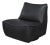 Black Leather Swivel Slipper Chair For Sale