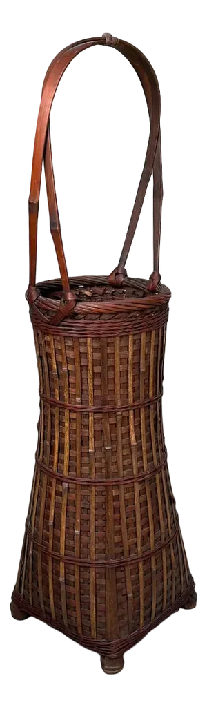 Handwoven Ikebana Flower Basket, 1950s