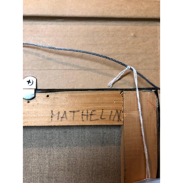 Lucien Mathelin, French Surrealist Trompe L'oeil Apples OIl Painting For Sale - Image 4 of 4