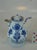 Late 19th Century Antique Villeroy Boch Dresden Tea Pot Art Nouveau Poppys Blue and White For Sale - Image 5 of 12