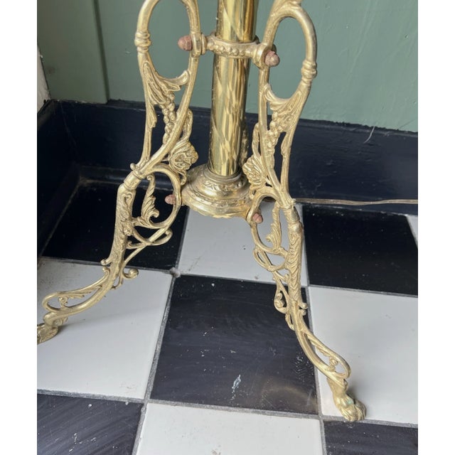 Antique Bradley Hubbard Ornate Electrified Floor Lamp For Sale - Image 11 of 17