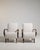 1950-1959 Czech Republic Warm Ivory Boucle Pair Of Bentwood-Arm Lounge Chairs For Sale - Image 4 of 11