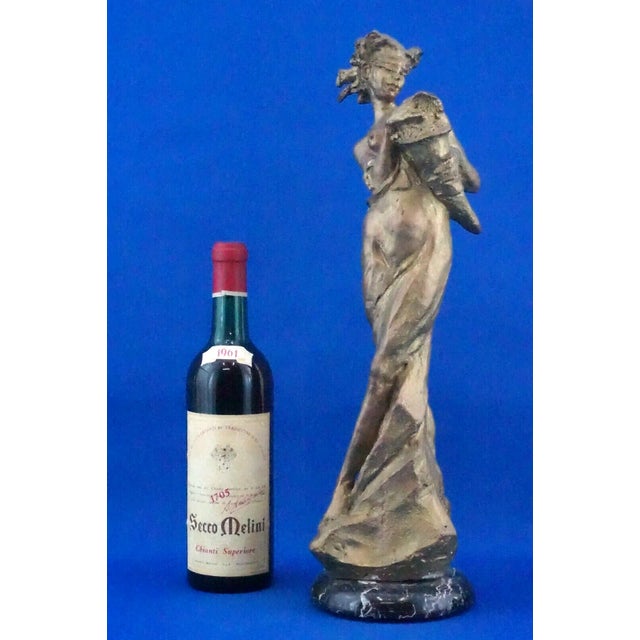 Large 20th Century Gilded Bronze Sculpture of Goddess of Fortune by Félix Schivo, Italy For Sale - Image 10 of 18