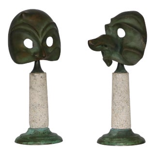 1970s Set of 2 Seguso Table Lamps by Elin Raaberg Nielsen For Sale