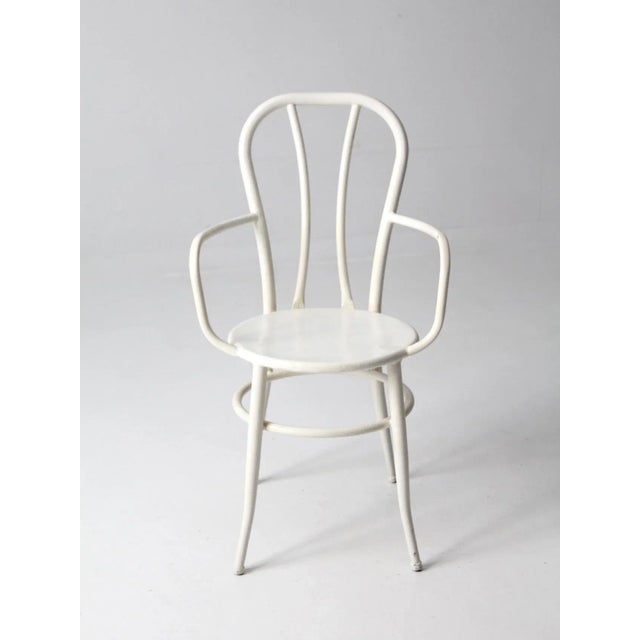 Vintage White Metal Bistro Chair For Sale - Image 13 of 13