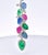 1960s Art Deco 18k Gold Tutti Frutti Pendant Necklace With Gemstones For Sale In Los Angeles - Image 6 of 7