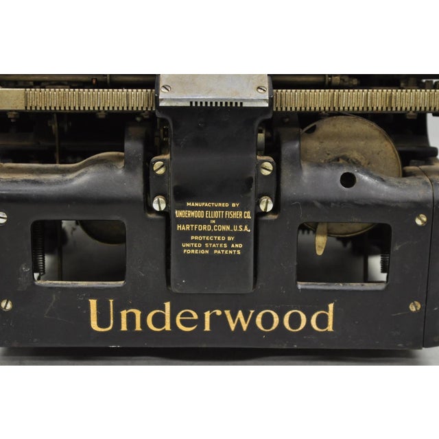Antique 1930s Underwood Noiseless Standard Mechanical Typewriter Office Decor For Sale - Image 12 of 15