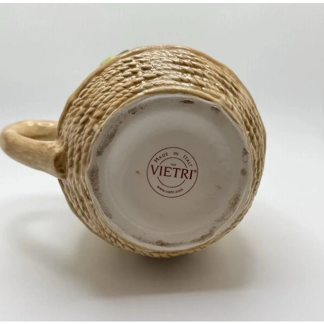 VIETRI Vietri Ceramic Majolica Hand Painted Frog Pitcher For Sale - Image 4 of 7