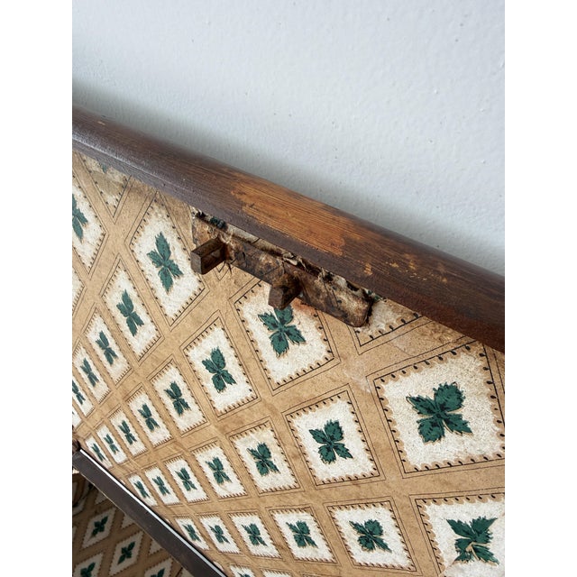19th Century Folk Art Dome-Top Wallpaper Travel Chest, 1878 For Sale - Image 12 of 18