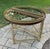 Late 20th Century La Barge Neoclassical Demi Lune Brass, Wood & Glass Table For Sale - Image 5 of 11