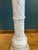 Italian Early 20th Century White Italian Marble Pedestal Stand With Twisted Column For Sale - Image 3 of 9