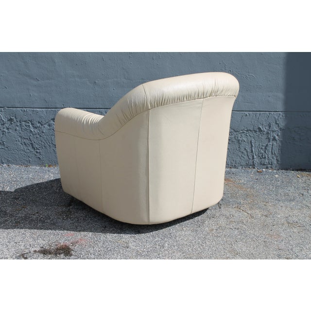 1980s Vintage Swivel Lounge Chairs-a Pair For Sale - Image 5 of 13