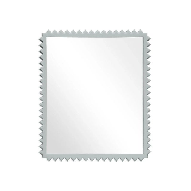 Contemporary Fleur Home Carnival Muses Rectangle Mirror in Pelican Gray, 32x40 For Sale - Image 3 of 3