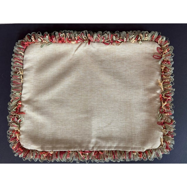 Designer Custom Pillow Cover With Bird and Flowers - 18” X 14” For Sale - Image 9 of 11