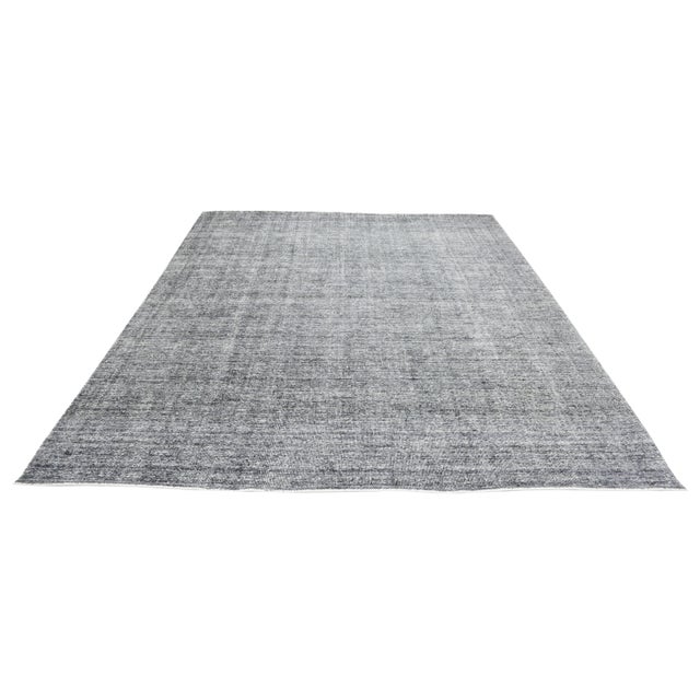 Indian Contemporary Indian Modern Hand Loom Wool & Bamboo Rug, 10X14 For Sale - Image 3 of 7