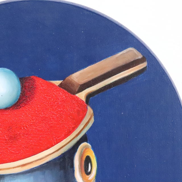 Figurative Ping Pong Pigeon No. 1 - Colorful Whimsical Bird Original Artwork by Jj Galloway For Sale - Image 3 of 9