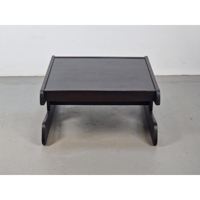 Postmodern Architectural Wooden Coffee Table, Germany, 1970s For Sale - Image 4 of 15