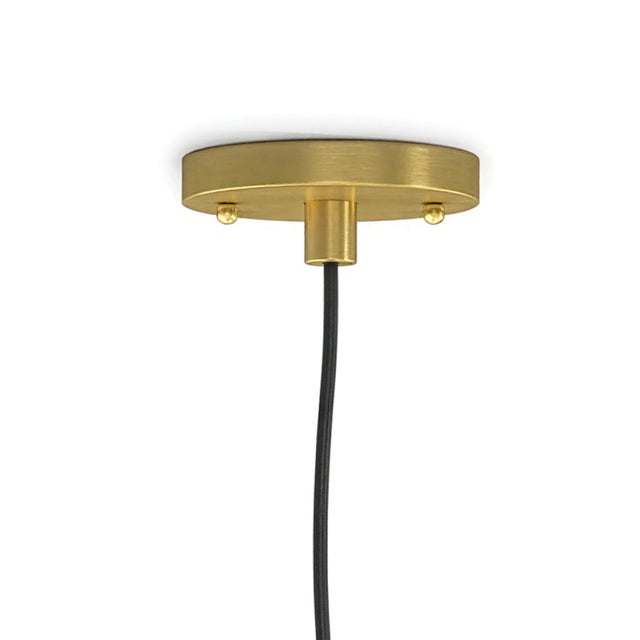 Contemporary Bianca Ceramic Pendant, Matte Black and Gold For Sale - Image 3 of 4